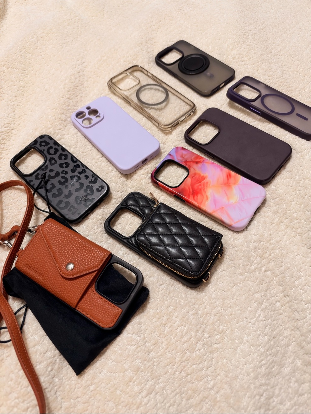 iPhone 14 Pro Compatible Purple & Black Protective Phone Case Collection